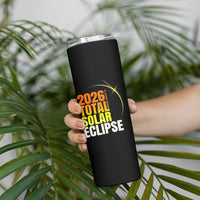 2026 Total Solar Eclipse August 12 Skinny Tumbler Totality Modern Space Graphic