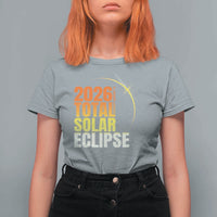 2026 Total Solar Eclipse August 12 T Shirt For Women Totality Modern Space Graphic