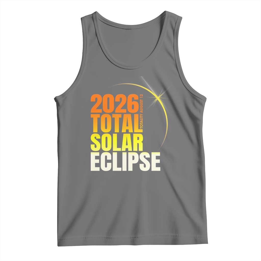 2026 Total Solar Eclipse August 12 Tank Top Totality Modern Space Graphic