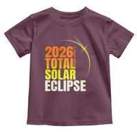 2026 Total Solar Eclipse August 12 Toddler T Shirt Totality Modern Space Graphic