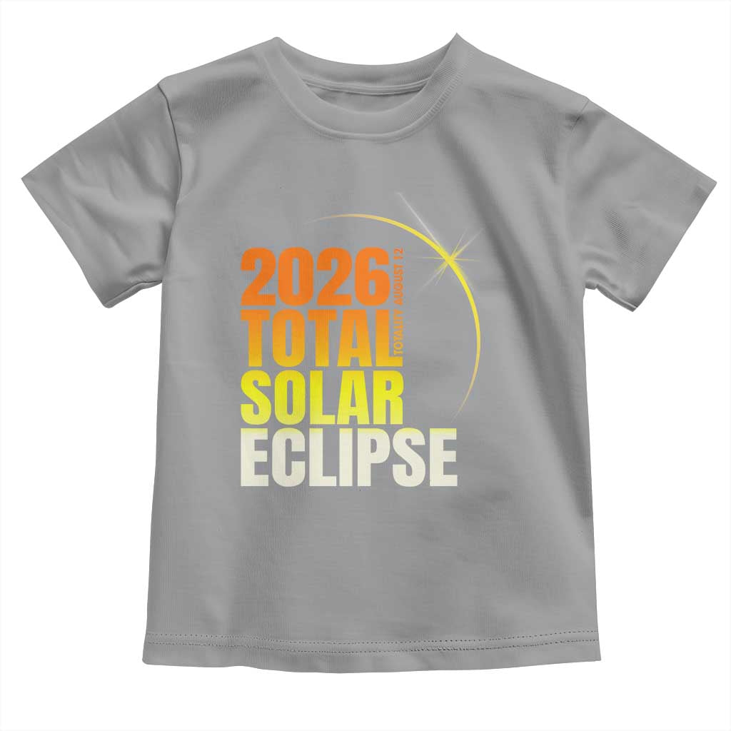 2026 Total Solar Eclipse August 12 Toddler T Shirt Totality Modern Space Graphic