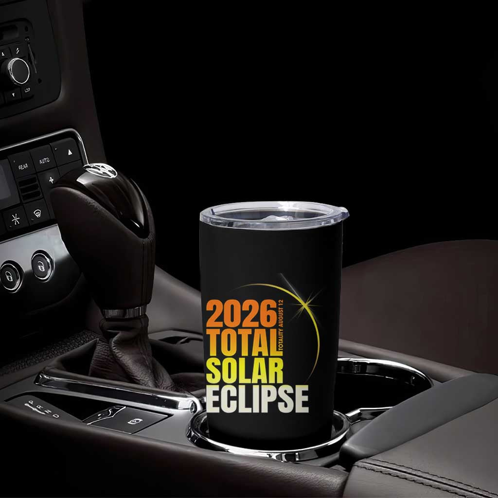 2026 Total Solar Eclipse August 12 Tumbler Cup Totality Modern Space Graphic
