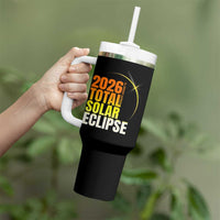 2026 Total Solar Eclipse August 12 Tumbler With Handle Totality Modern Space Graphic
