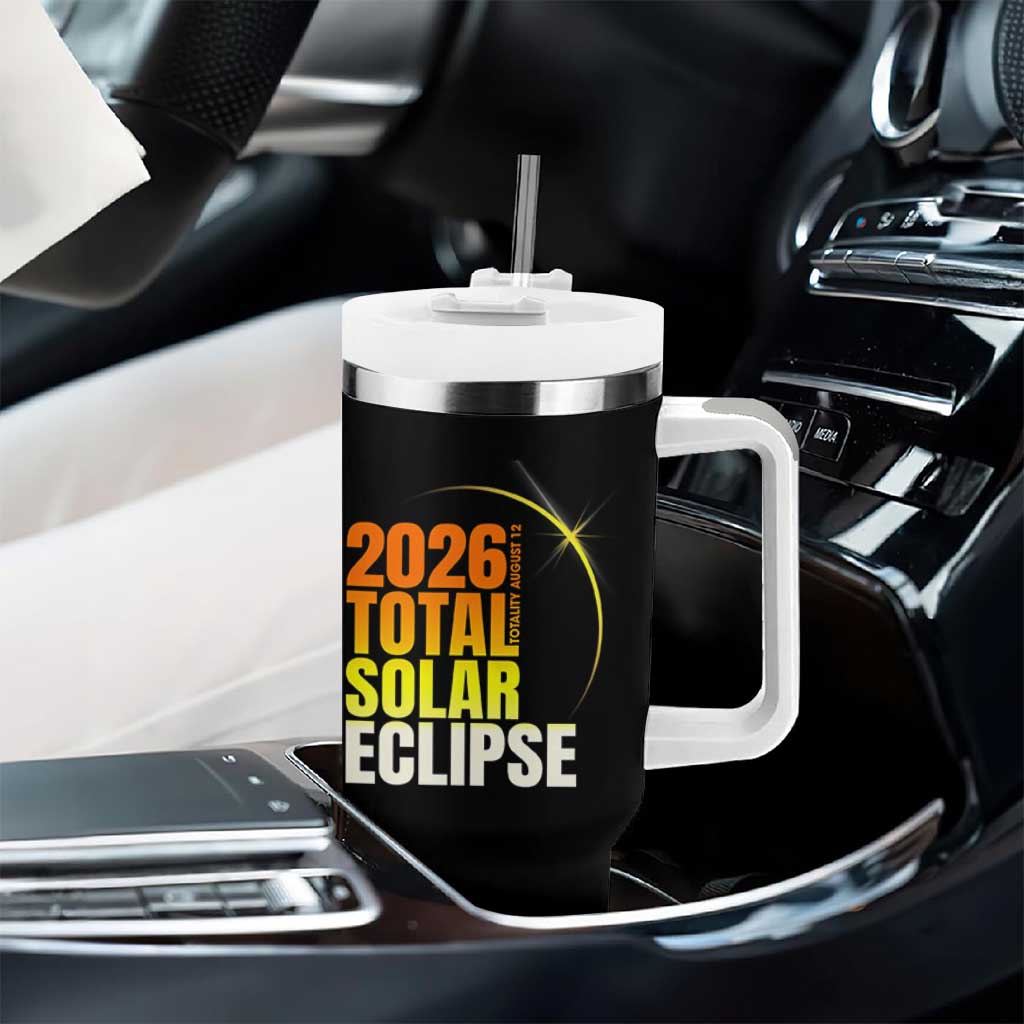 2026 Total Solar Eclipse August 12 Tumbler With Handle Totality Modern Space Graphic