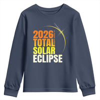 2026 Total Solar Eclipse August 12 Youth Sweatshirt Totality Modern Space Graphic
