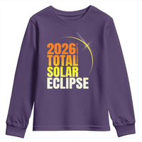 2026 Total Solar Eclipse August 12 Youth Sweatshirt Totality Modern Space Graphic