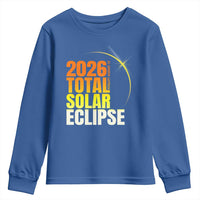 2026 Total Solar Eclipse August 12 Youth Sweatshirt Totality Modern Space Graphic