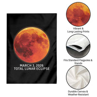 Blood Moon Total Lunar Eclipse March 3 2026 Garden Flag Blood Moon Astronomy Souvenir Graphic