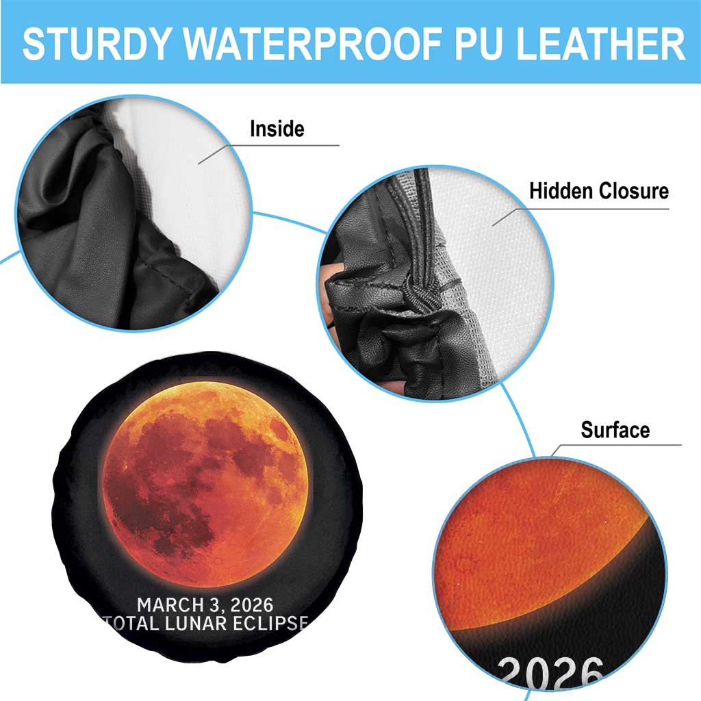 Blood Moon Total Lunar Eclipse March 3 2026 Spare Tire Cover Blood Moon Astronomy Souvenir Graphic