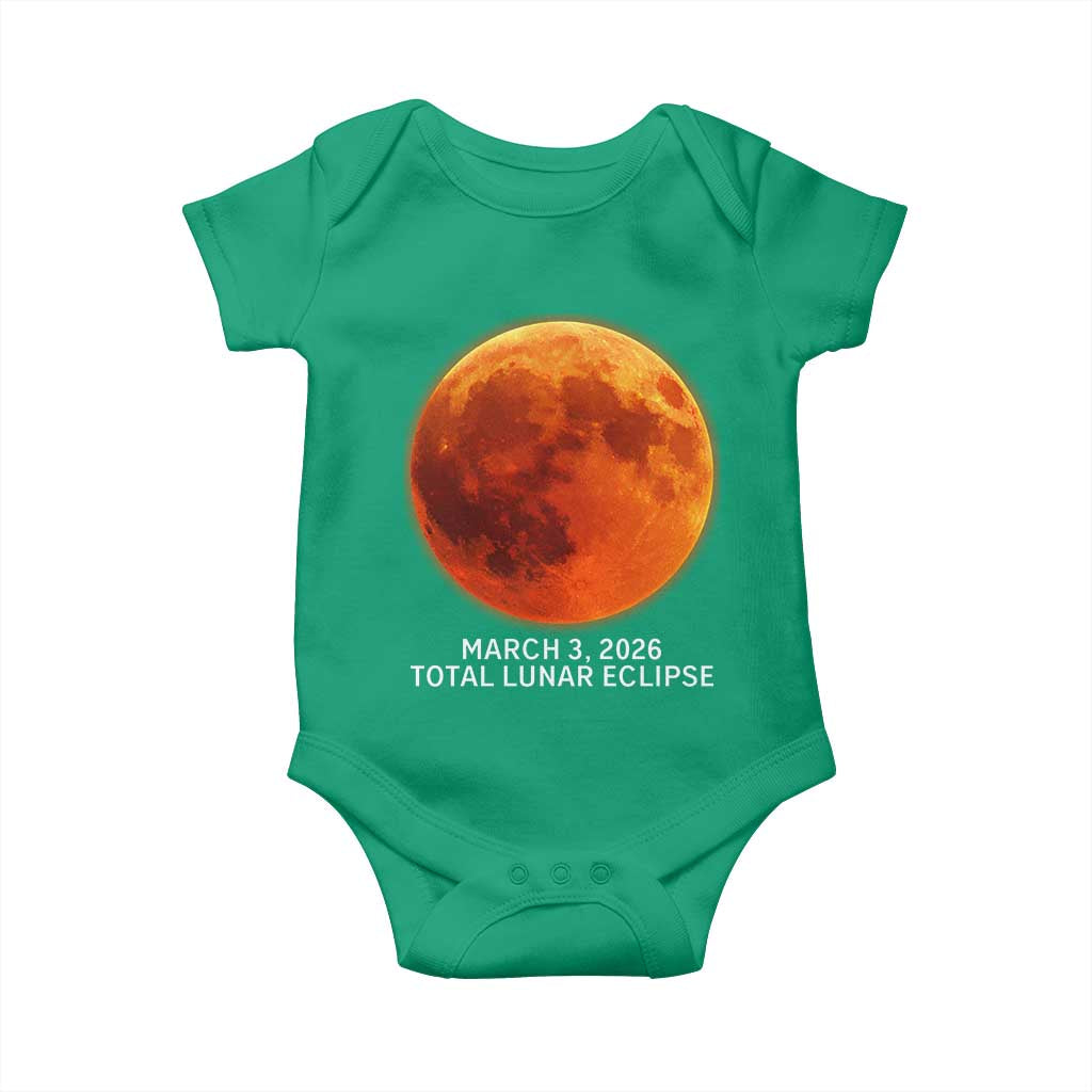 Blood Moon Total Lunar Eclipse March 3 2026 Baby Onesie Blood Moon Astronomy Souvenir Graphic