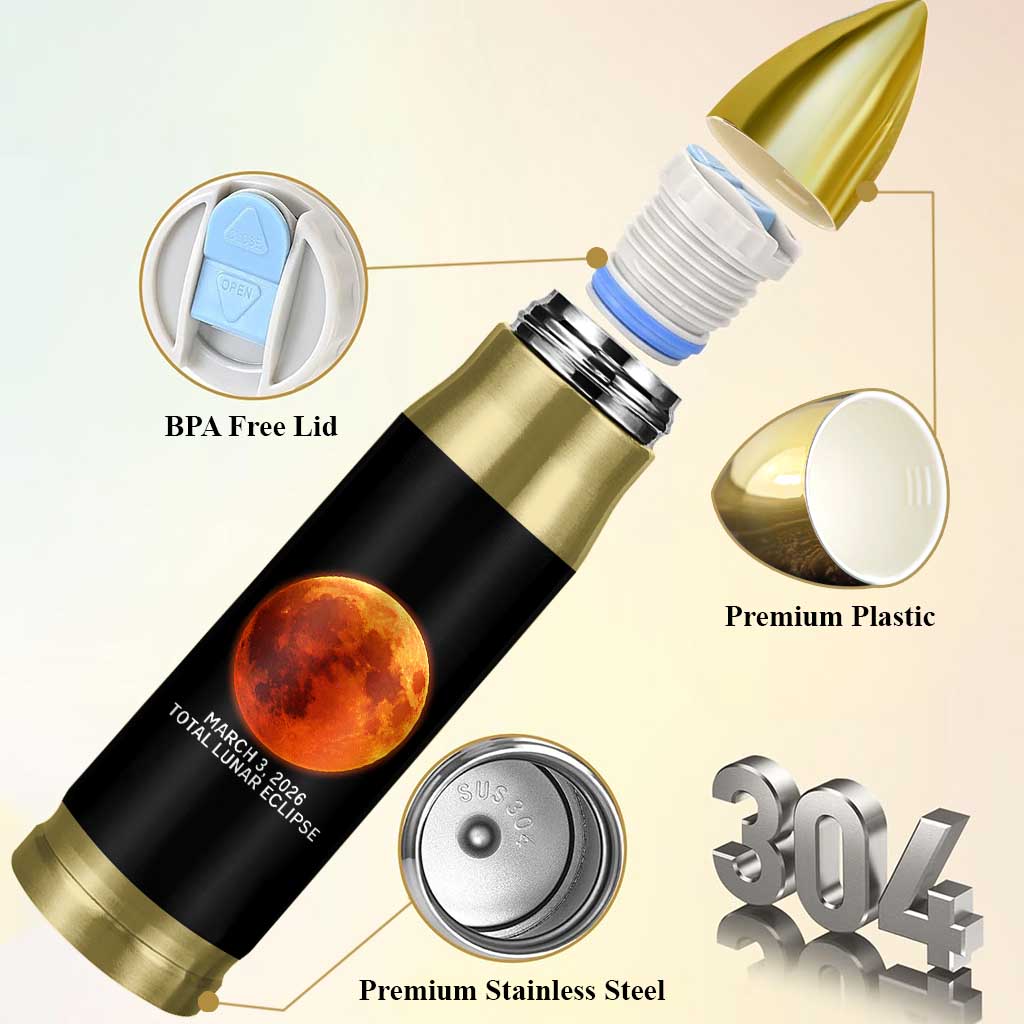 Blood Moon Total Lunar Eclipse March 3 2026 Bullet Tumbler Blood Moon Astronomy Souvenir Graphic