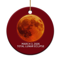 Blood Moon Total Lunar Eclipse March 3 2026 Ceramic Ornament Blood Moon Astronomy Souvenir Graphic