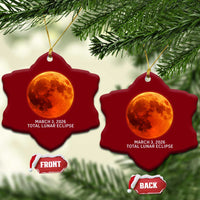 Blood Moon Total Lunar Eclipse March 3 2026 Ceramic Ornament Blood Moon Astronomy Souvenir Graphic