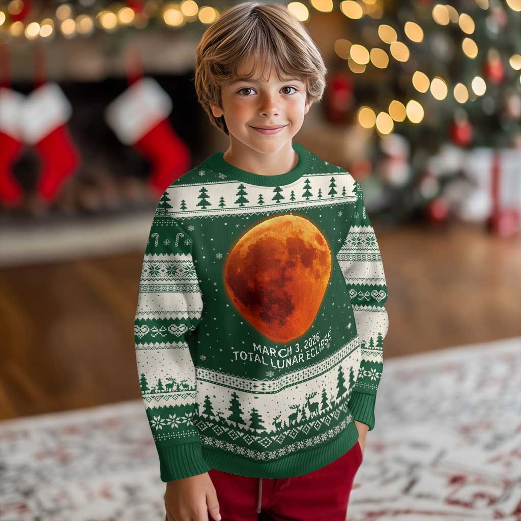 Blood Moon Total Lunar Eclipse March 3 2026 Ugly Christmas Sweater Blood Moon Astronomy Souvenir Graphic