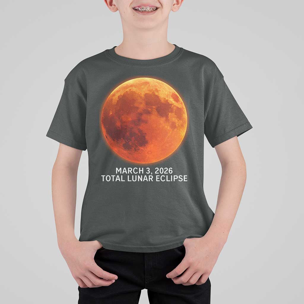 Blood Moon Total Lunar Eclipse March 3 2026 T Shirt For Kid Blood Moon Astronomy Souvenir Graphic