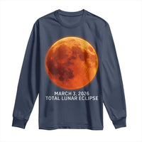 Blood Moon Total Lunar Eclipse March 3 2026 Long Sleeve Shirt Blood Moon Astronomy Souvenir Graphic