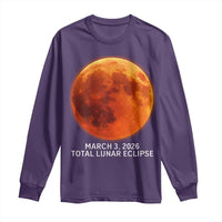 Blood Moon Total Lunar Eclipse March 3 2026 Long Sleeve Shirt Blood Moon Astronomy Souvenir Graphic