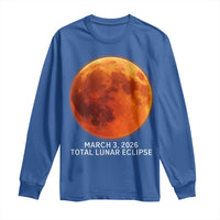 Blood Moon Total Lunar Eclipse March 3 2026 Long Sleeve Shirt Blood Moon Astronomy Souvenir Graphic