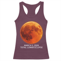 Blood Moon Total Lunar Eclipse March 3 2026 Racerback Tank Top Blood Moon Astronomy Souvenir Graphic
