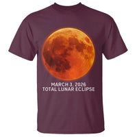 Blood Moon Total Lunar Eclipse March 3 2026 T Shirt Blood Moon Astronomy Souvenir Graphic