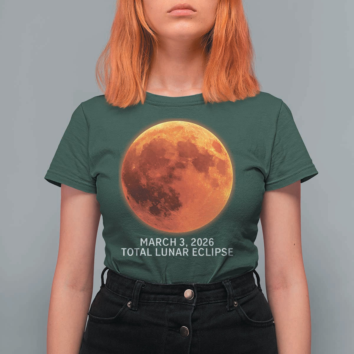 Blood Moon Total Lunar Eclipse March 3 2026 T Shirt For Women Blood Moon Astronomy Souvenir Graphic