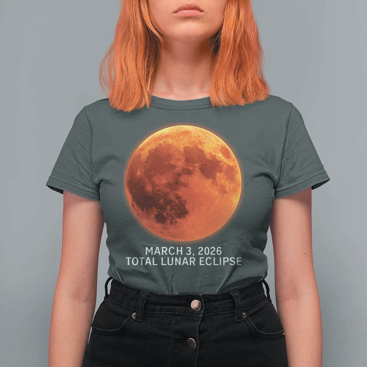 Blood Moon Total Lunar Eclipse March 3 2026 T Shirt For Women Blood Moon Astronomy Souvenir Graphic