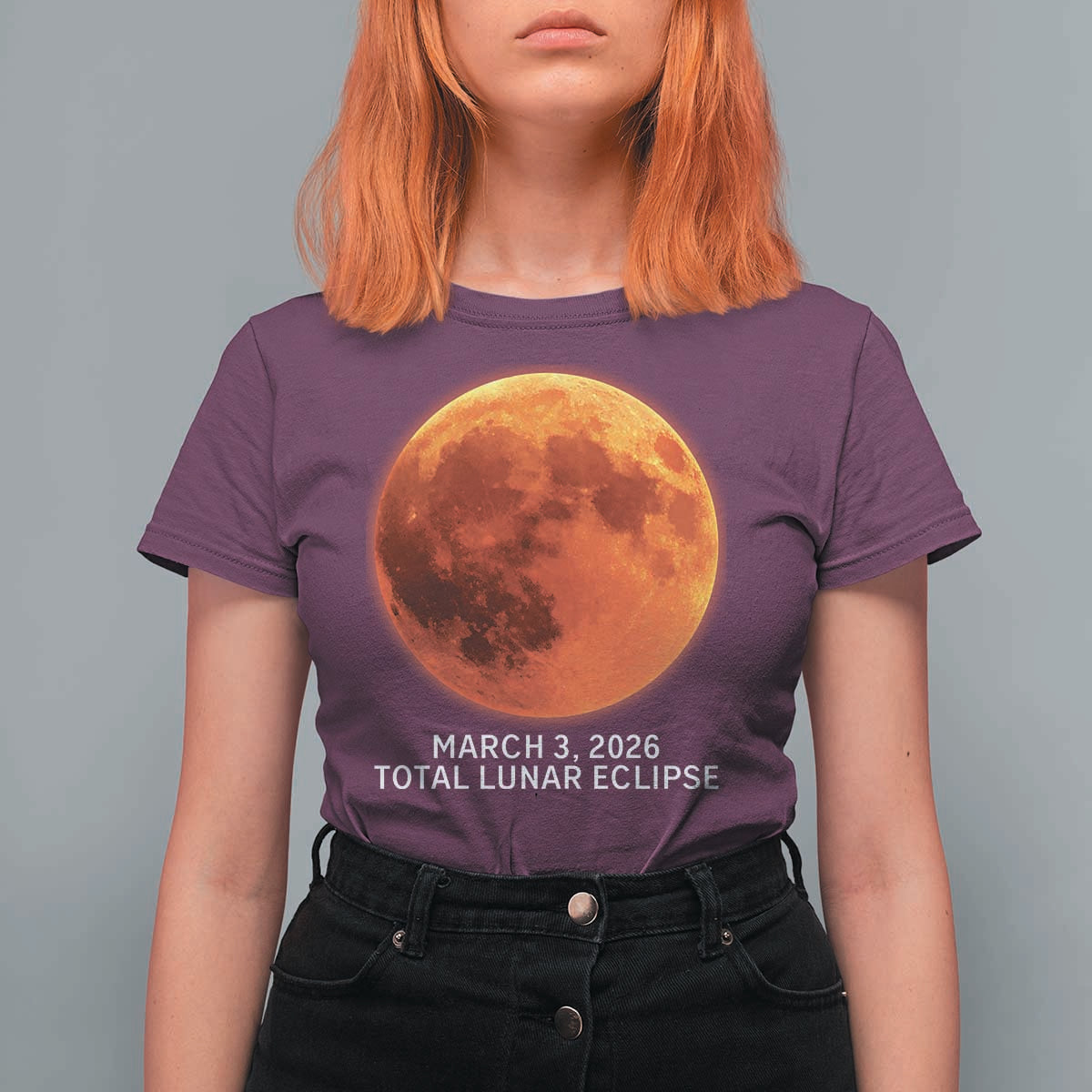 Blood Moon Total Lunar Eclipse March 3 2026 T Shirt For Women Blood Moon Astronomy Souvenir Graphic