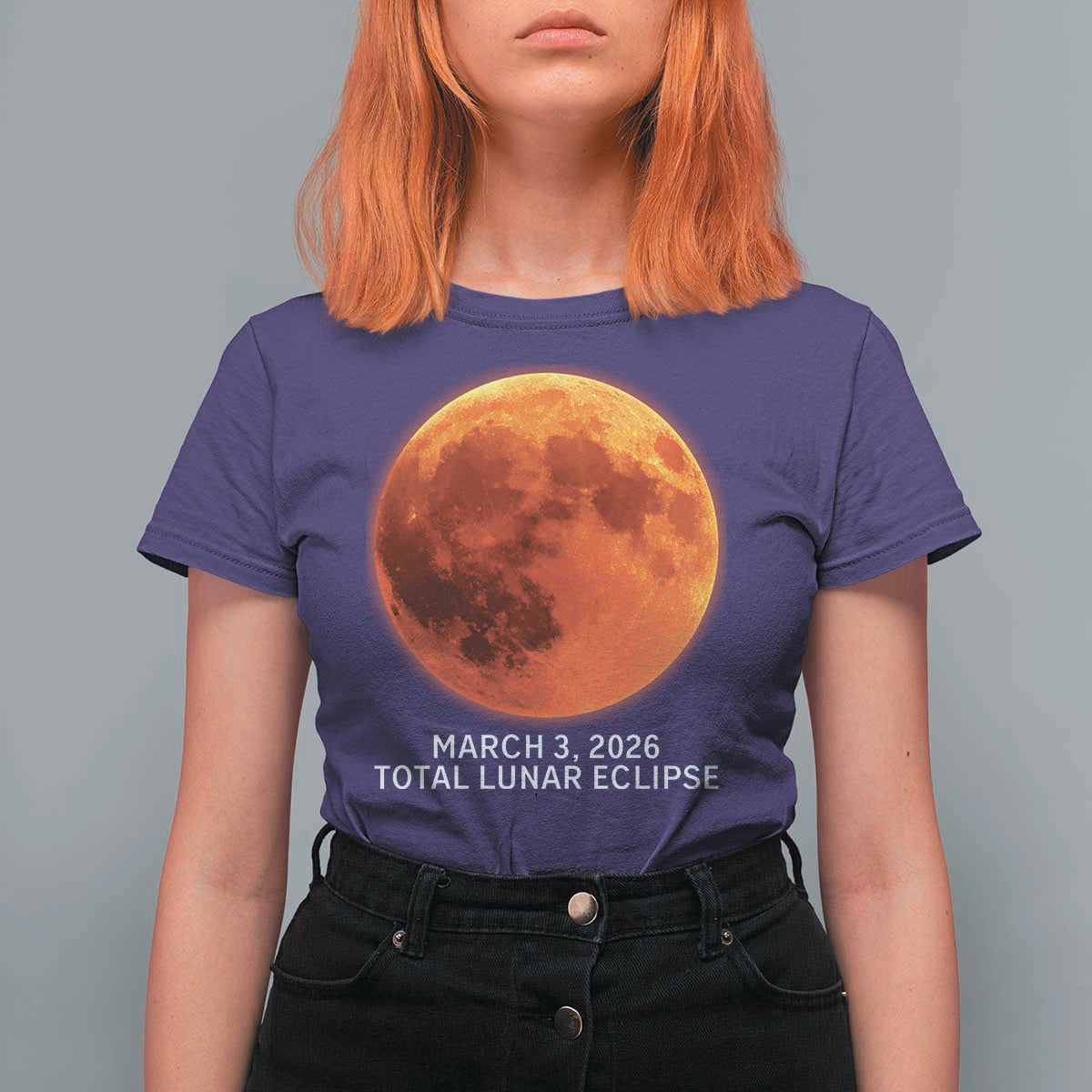 Blood Moon Total Lunar Eclipse March 3 2026 T Shirt For Women Blood Moon Astronomy Souvenir Graphic