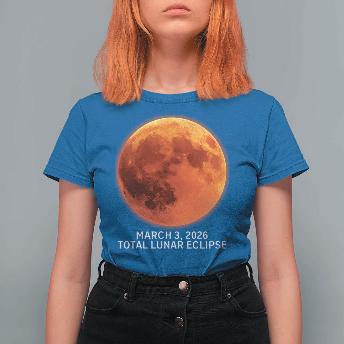 Blood Moon Total Lunar Eclipse March 3 2026 T Shirt For Women Blood Moon Astronomy Souvenir Graphic