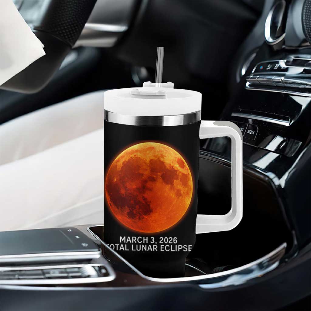 Blood Moon Total Lunar Eclipse March 3 2026 Tumbler With Handle Blood Moon Astronomy Souvenir Graphic