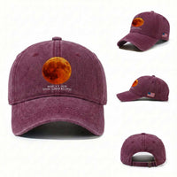 Blood Moon Total Lunar Eclipse March 3 2026 Washed Cotton Baseball Cap Blood Moon Astronomy Souvenir Graphic