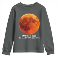Blood Moon Total Lunar Eclipse March 3 2026 Youth Sweatshirt Blood Moon Astronomy Souvenir Graphic
