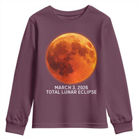 Blood Moon Total Lunar Eclipse March 3 2026 Youth Sweatshirt Blood Moon Astronomy Souvenir Graphic