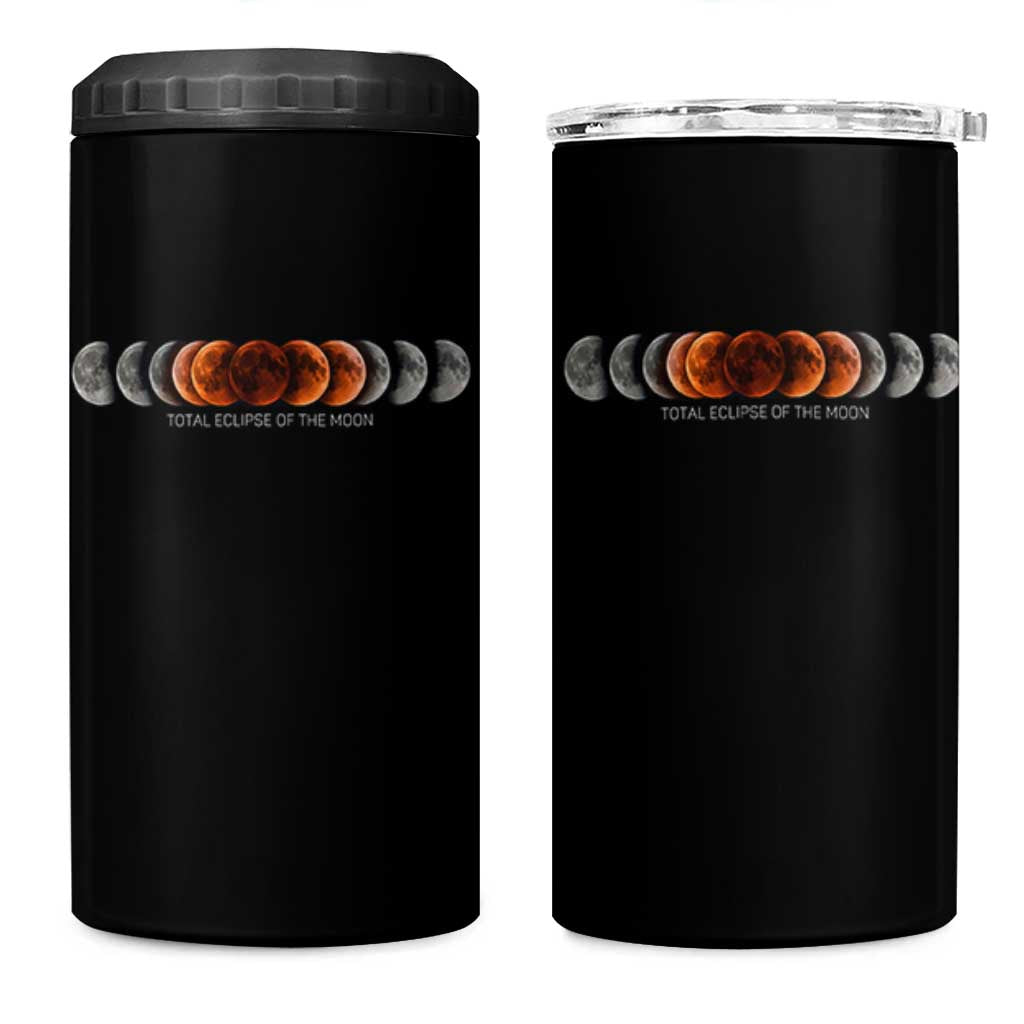 Total Eclipse of the Moon Phases 4 in 1 Can Cooler Tumbler Blood Moon Space Astronomy Celestial Graphic