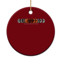 Total Eclipse of the Moon Phases Ceramic Ornament Blood Moon Space Astronomy Celestial Graphic
