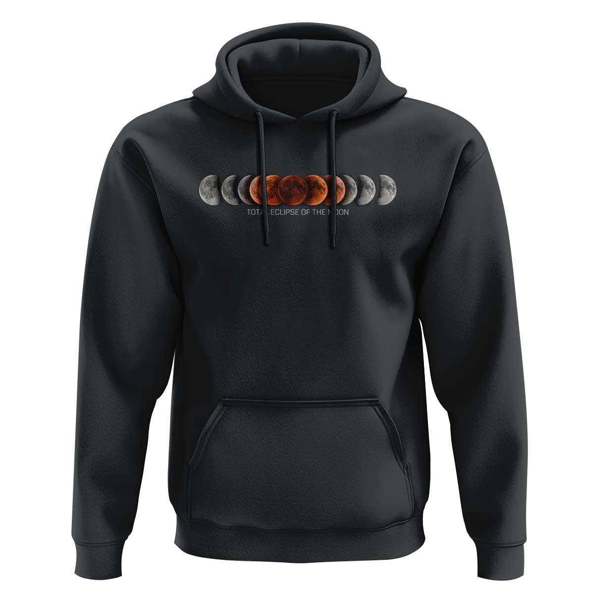 Total Eclipse of the Moon Phases Hoodie Blood Moon Space Astronomy Celestial Graphic