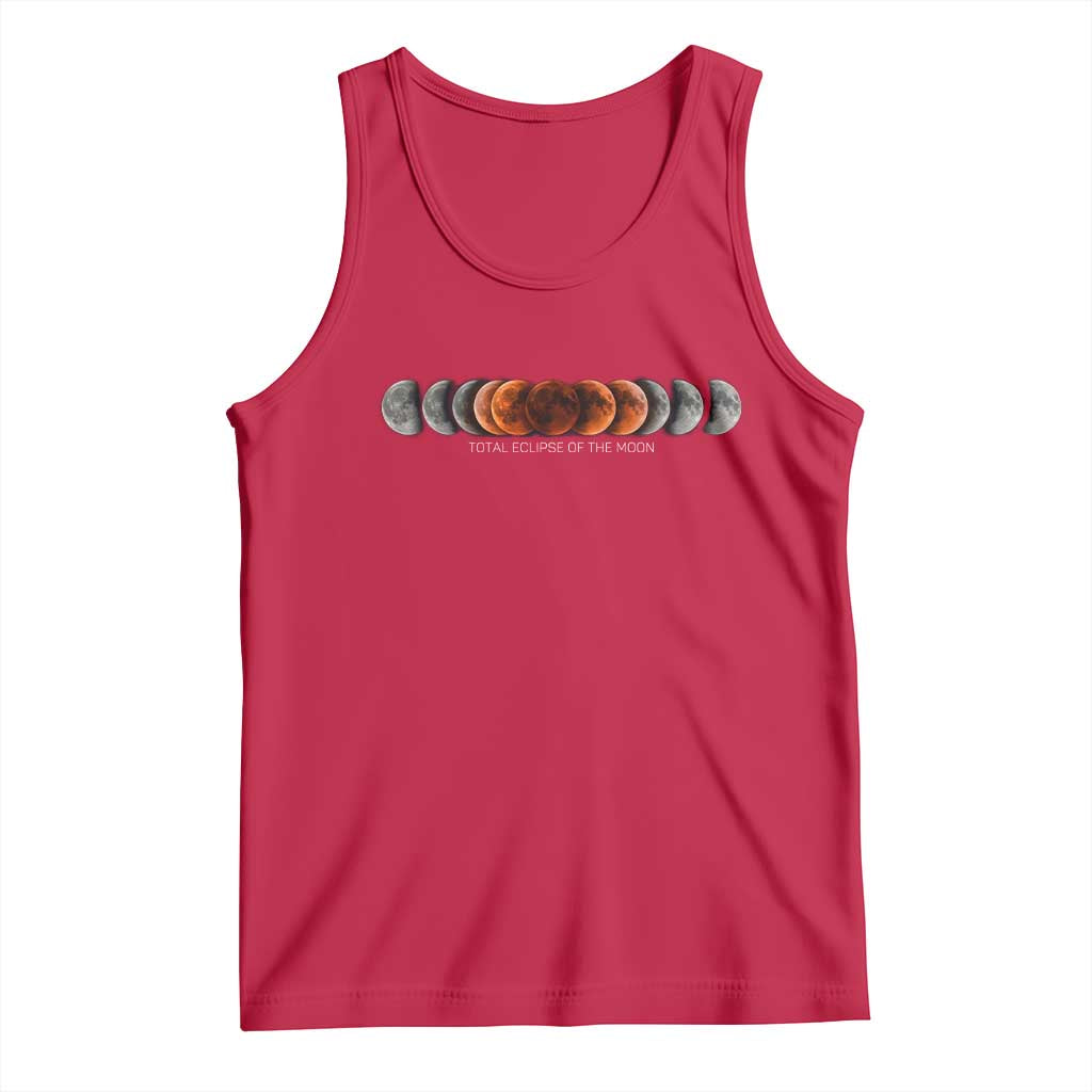 Total Eclipse of the Moon Phases Tank Top Blood Moon Space Astronomy Celestial Graphic