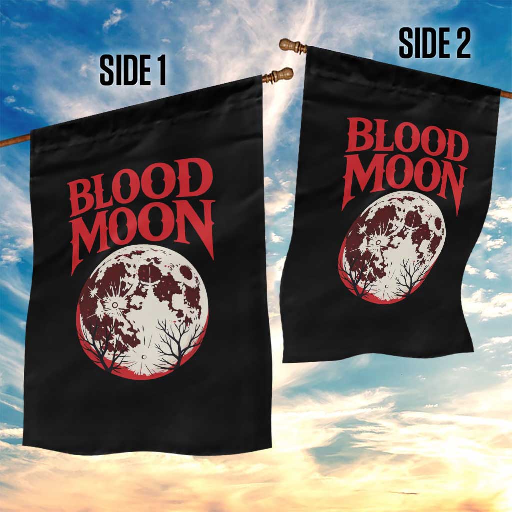 Retro Blood Moon Graphic Garden Flag Mystic Celestial Gothic Astronomy Art