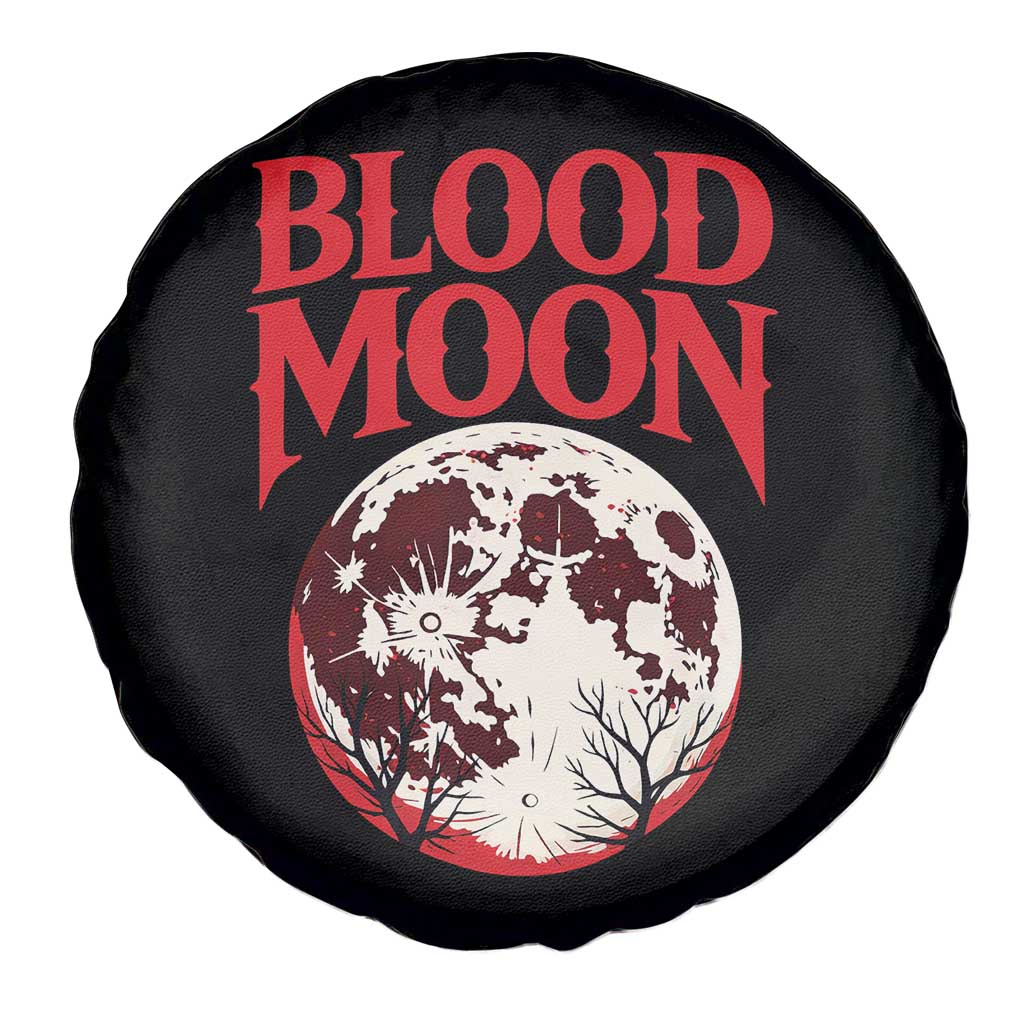 Retro Blood Moon Graphic Spare Tire Cover Mystic Celestial Gothic Astronomy Art