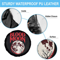 Retro Blood Moon Graphic Spare Tire Cover Mystic Celestial Gothic Astronomy Art