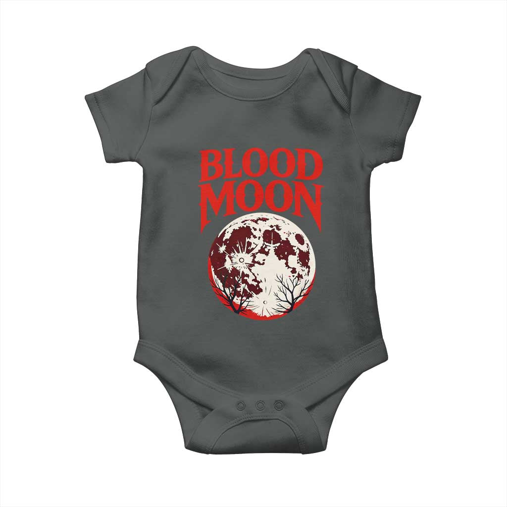 Retro Blood Moon Graphic Baby Onesie Mystic Celestial Gothic Astronomy Art