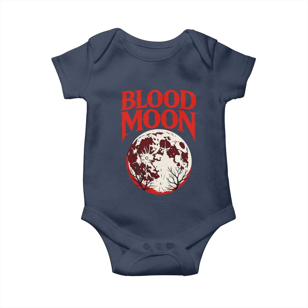 Retro Blood Moon Graphic Baby Onesie Mystic Celestial Gothic Astronomy Art