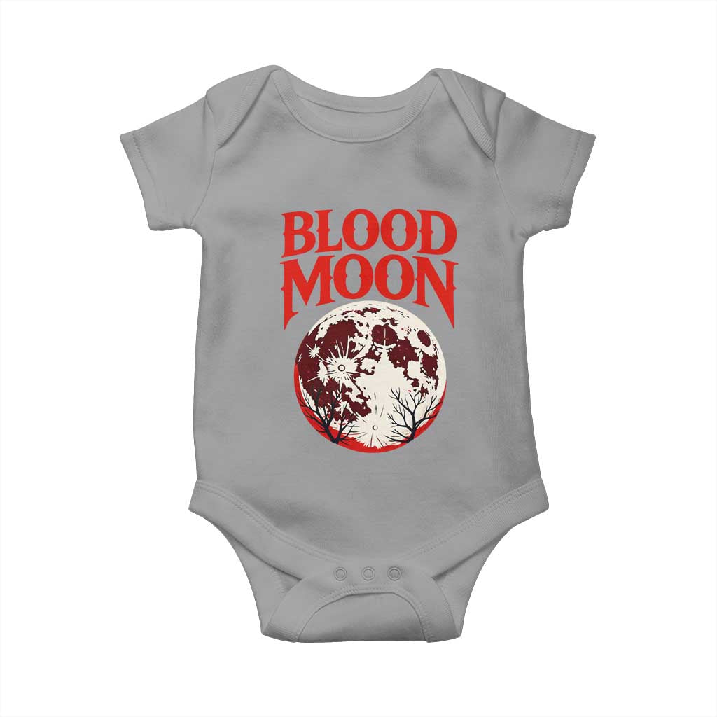 Retro Blood Moon Graphic Baby Onesie Mystic Celestial Gothic Astronomy Art