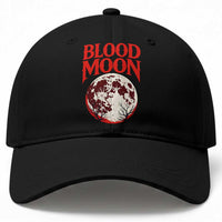 Retro Blood Moon Graphic Baseball Cap Mystic Celestial Gothic Astronomy Art