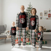 Retro Blood Moon Graphic Plaid Pajama Set Mystic Celestial Gothic Astronomy Art