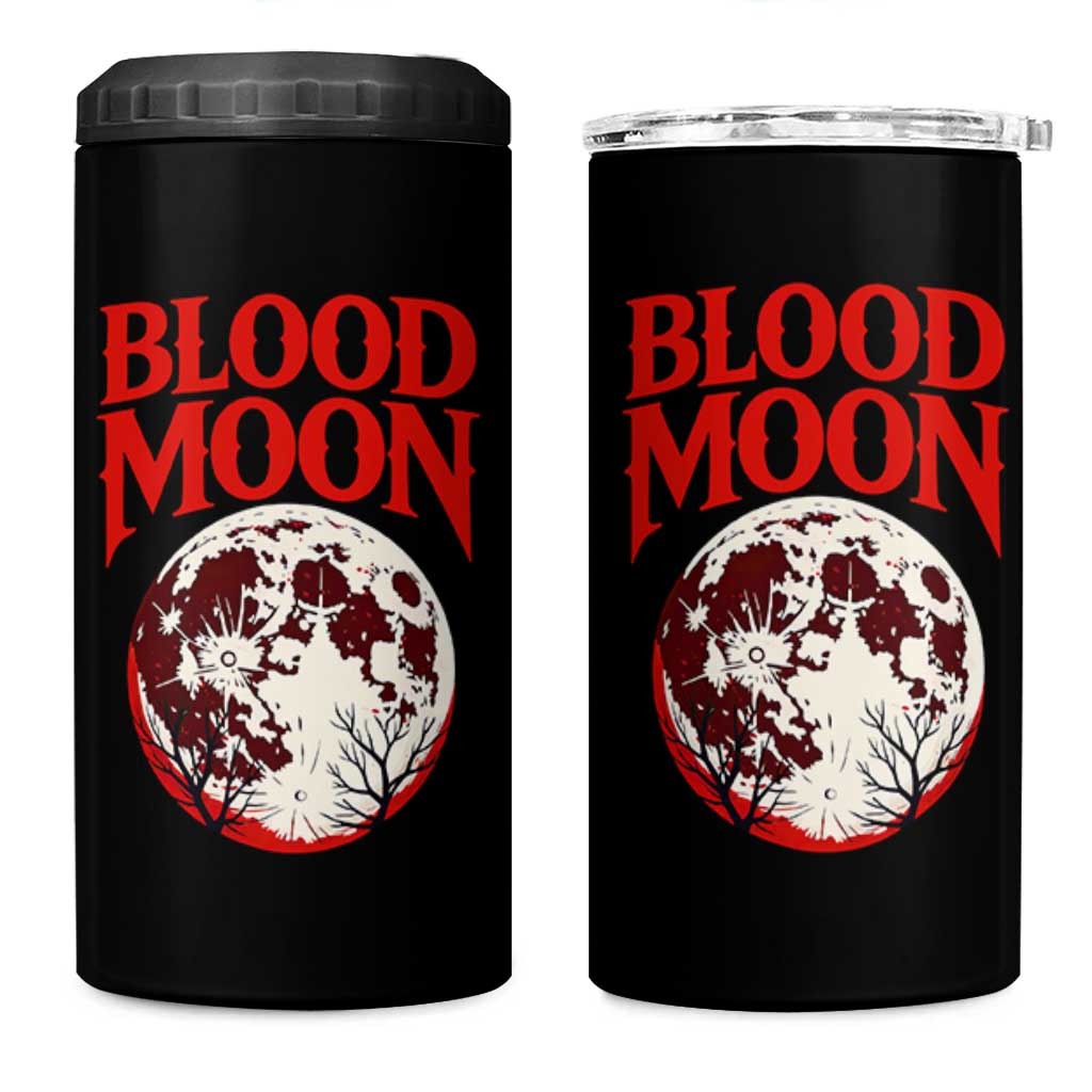 Retro Blood Moon Graphic 4 in 1 Can Cooler Tumbler Mystic Celestial Gothic Astronomy Art