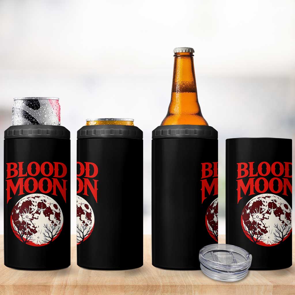 Retro Blood Moon Graphic 4 in 1 Can Cooler Tumbler Mystic Celestial Gothic Astronomy Art