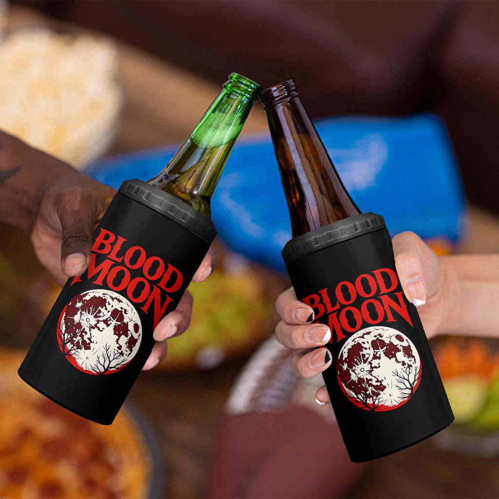 Retro Blood Moon Graphic 4 in 1 Can Cooler Tumbler Mystic Celestial Gothic Astronomy Art