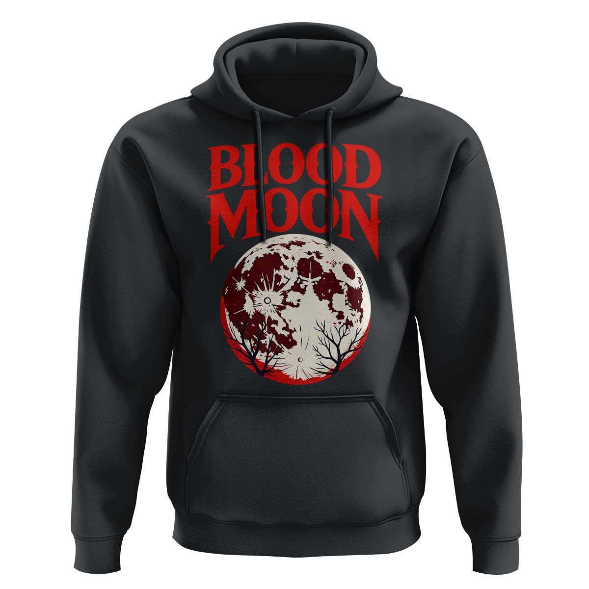 Retro Blood Moon Graphic Hoodie Mystic Celestial Gothic Astronomy Art