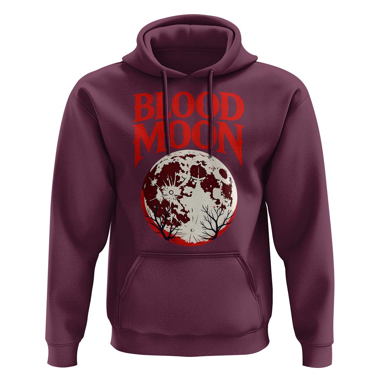 Retro Blood Moon Graphic Hoodie Mystic Celestial Gothic Astronomy Art